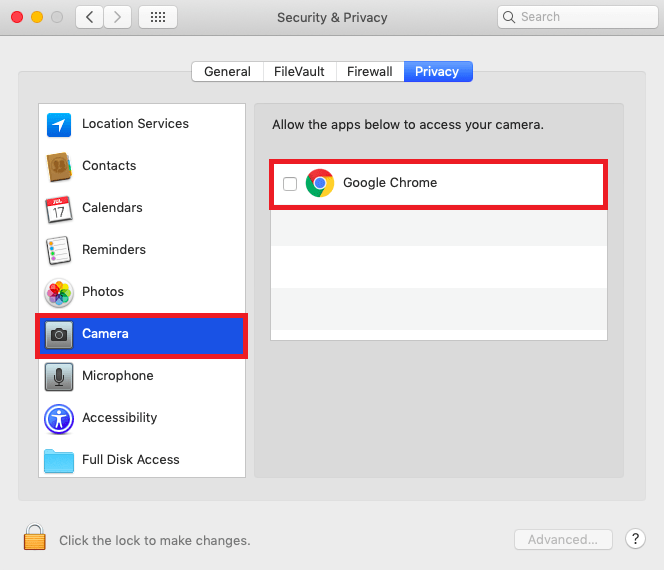 use camera on mac for google hangout